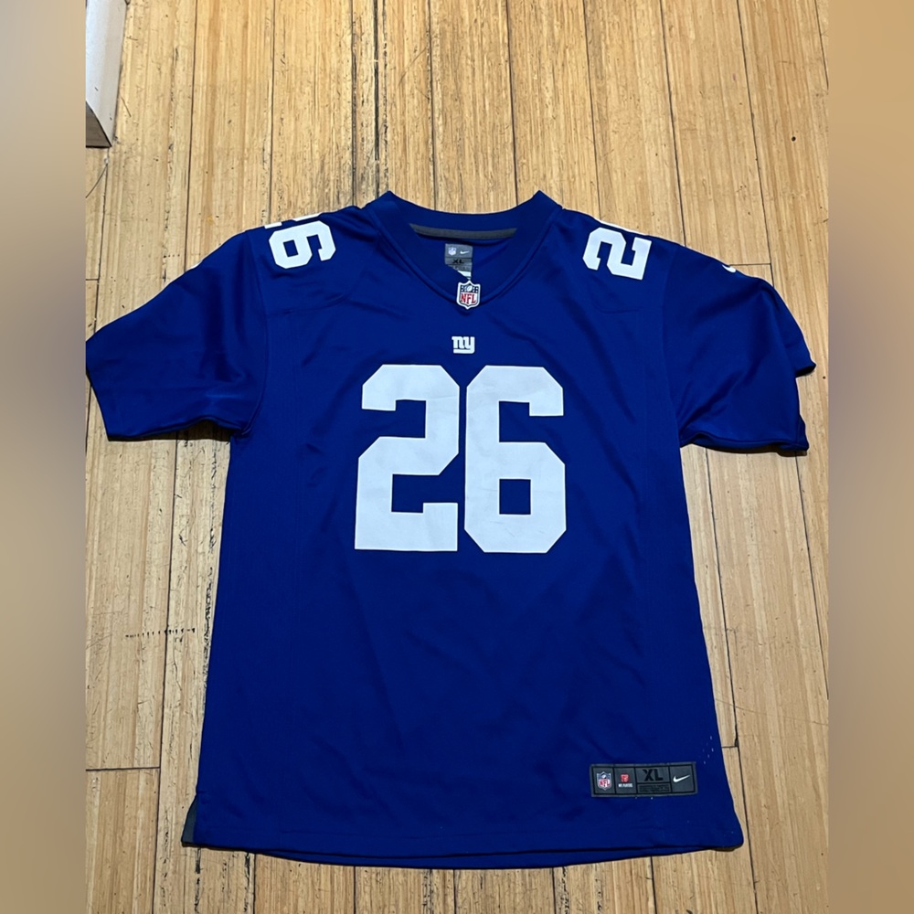 Youth Nike On Field New York Giants Barkley Jersey Sz XL